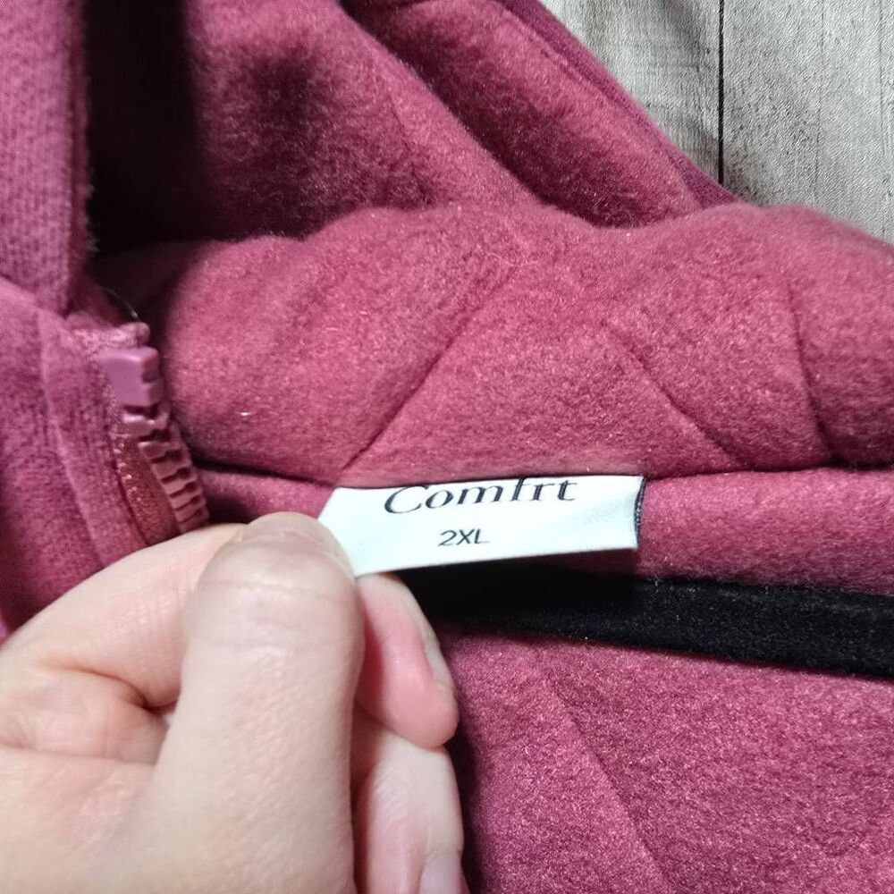 Comfrt Weighted 5 lb Hoodie Berry 2xl Anxiety Comfy Lounge Trip Vacation Plus - Picture 6 of 7